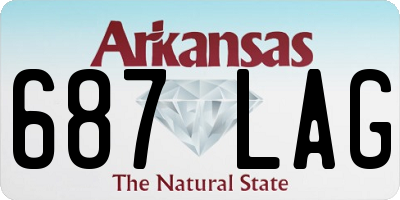 AR license plate 687LAG