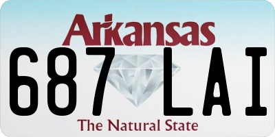 AR license plate 687LAI