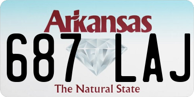 AR license plate 687LAJ