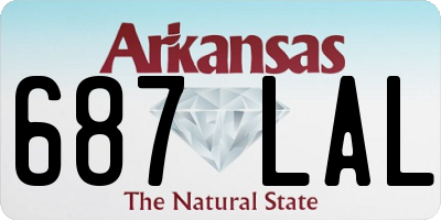 AR license plate 687LAL
