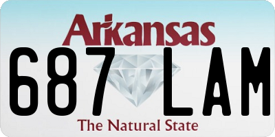 AR license plate 687LAM
