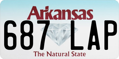 AR license plate 687LAP
