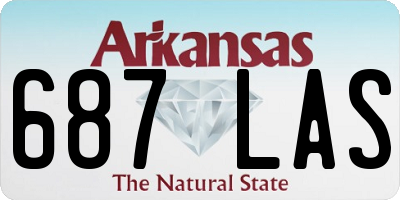 AR license plate 687LAS