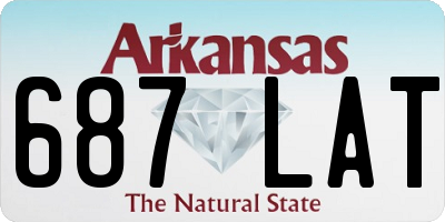 AR license plate 687LAT