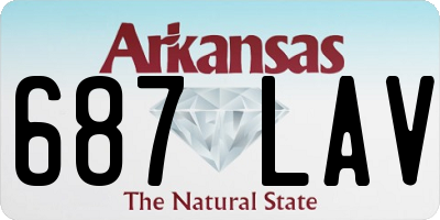 AR license plate 687LAV