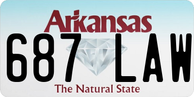 AR license plate 687LAW