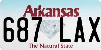 AR license plate 687LAX