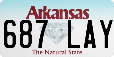 AR license plate 687LAY