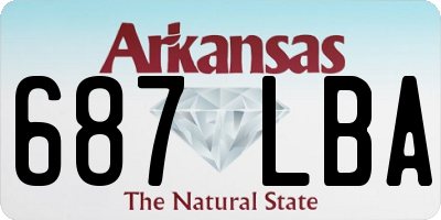 AR license plate 687LBA