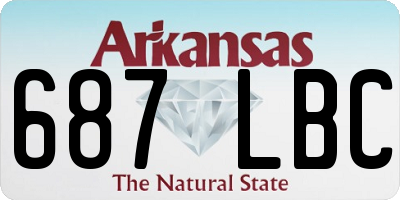 AR license plate 687LBC