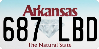 AR license plate 687LBD