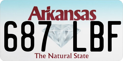 AR license plate 687LBF
