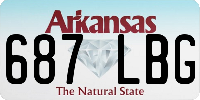 AR license plate 687LBG