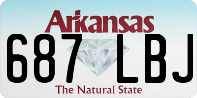 AR license plate 687LBJ