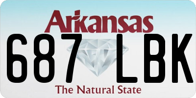 AR license plate 687LBK