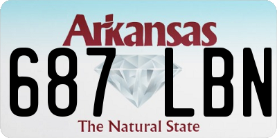 AR license plate 687LBN