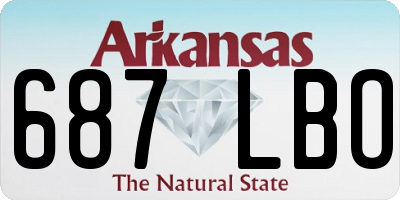 AR license plate 687LBO