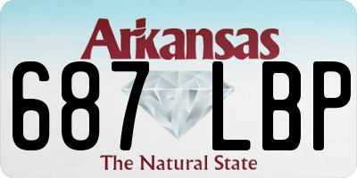 AR license plate 687LBP