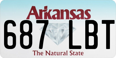 AR license plate 687LBT