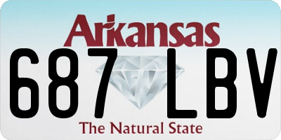 AR license plate 687LBV