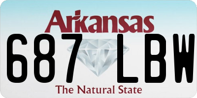 AR license plate 687LBW