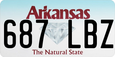 AR license plate 687LBZ