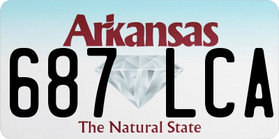 AR license plate 687LCA