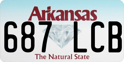 AR license plate 687LCB