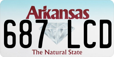 AR license plate 687LCD