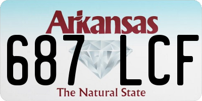 AR license plate 687LCF