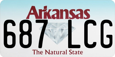 AR license plate 687LCG