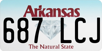 AR license plate 687LCJ
