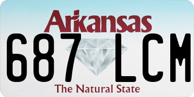 AR license plate 687LCM