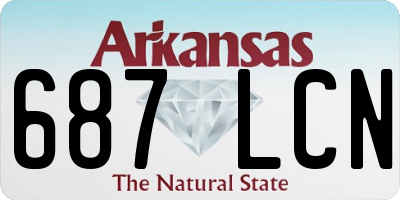 AR license plate 687LCN