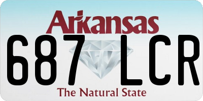 AR license plate 687LCR