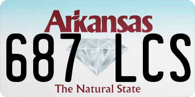 AR license plate 687LCS