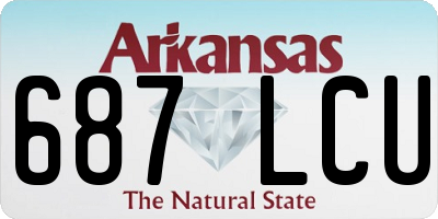 AR license plate 687LCU