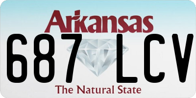 AR license plate 687LCV