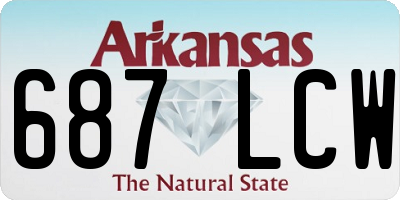 AR license plate 687LCW