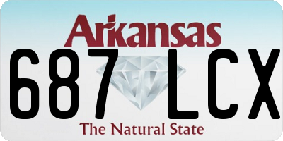 AR license plate 687LCX