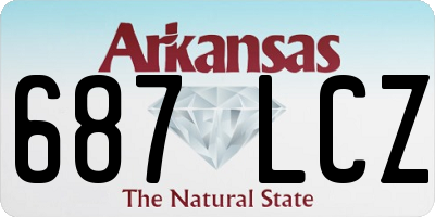 AR license plate 687LCZ