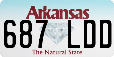 AR license plate 687LDD