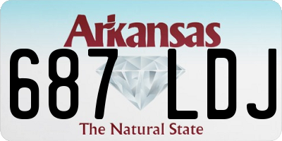 AR license plate 687LDJ