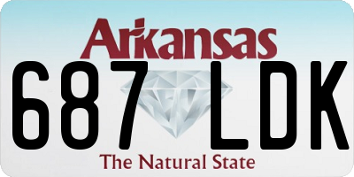 AR license plate 687LDK
