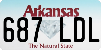 AR license plate 687LDL