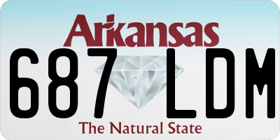 AR license plate 687LDM
