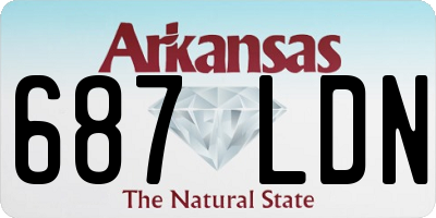 AR license plate 687LDN