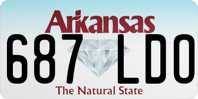 AR license plate 687LDO