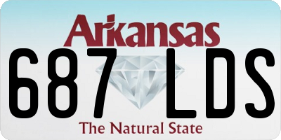 AR license plate 687LDS