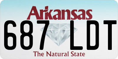 AR license plate 687LDT